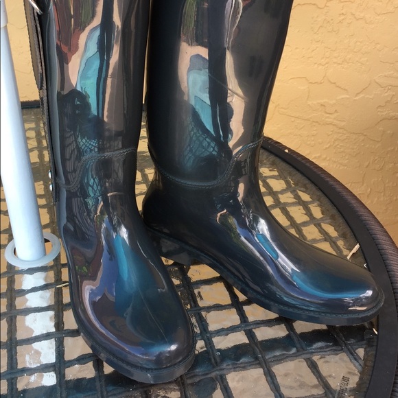 Coach Shoes - Coach Patent Leather Black Rain Boots